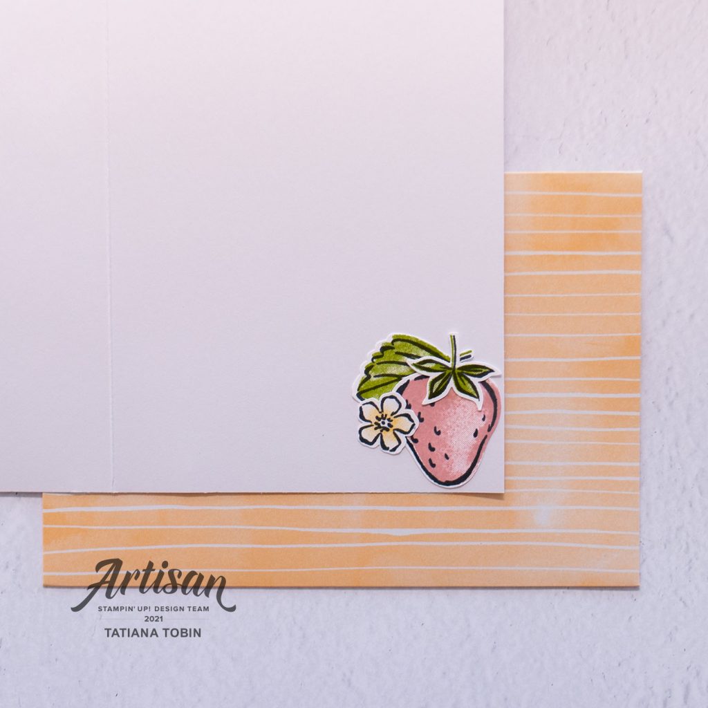 Tatiana Creative Stamping Adventure 2021 Artisan Design Team Member - For You Strawberry card using Sweet Strawberry Bundle and Hand-Penned Memories & More Cards & Envelopes both from Stampin' Up!®