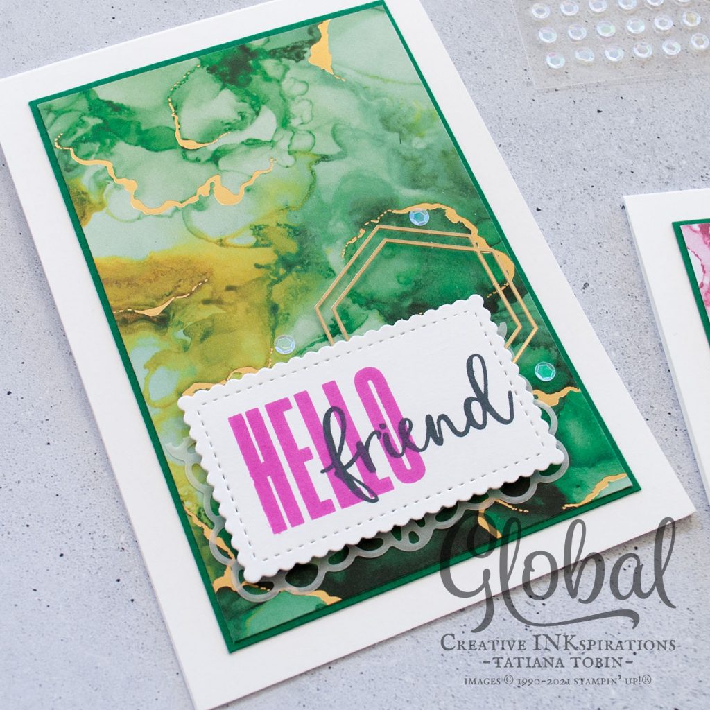 Tatiana Creative Stamping Adventure 2021 Artisan Design Team Member - One Sheet Wonder for the A4 carmaker featuring the Big Wishes stamp set and Expressions In Ink DSP both from Stampin' Up!®