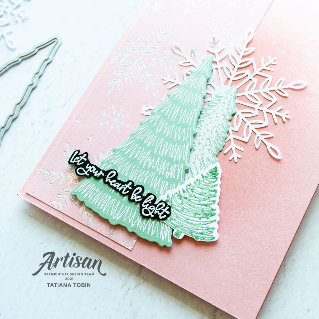 Tatiana Creative Stamping Adventure 2021 Artisan Design Team Member - Whimsical Trees Twist & Pop Fun Fold card using Whimsical Trees Bundle and Whimsy & Wonder DSP from Stampin' Up!®