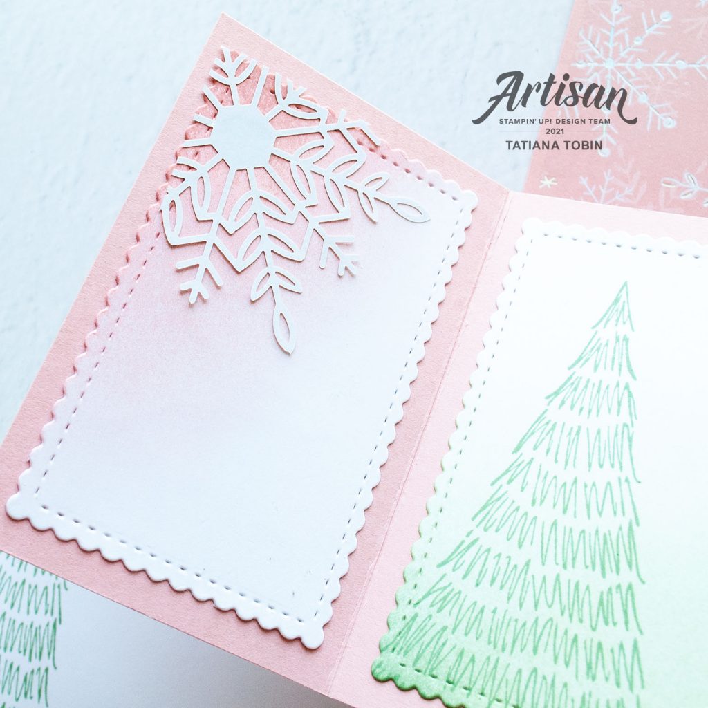 Tatiana Creative Stamping Adventure 2021 Artisan Design Team Member - Whimsical Trees Twist & Pop Fun Fold card using Whimsical Trees Bundle and Whimsy & Wonder DSP from Stampin' Up!®