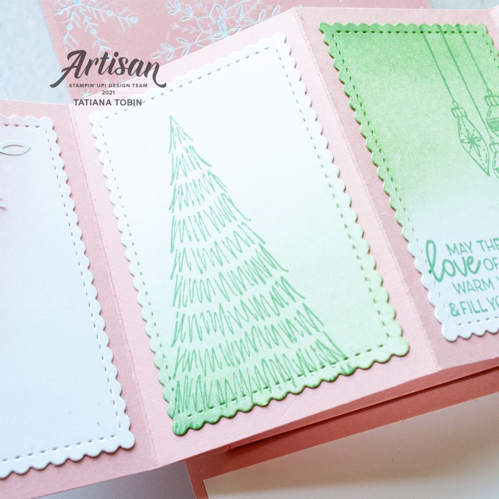 Tatiana Creative Stamping Adventure 2021 Artisan Design Team Member - Whimsical Trees Twist & Pop Fun Fold card using Whimsical Trees Bundle and Whimsy & Wonder DSP from Stampin' Up!®