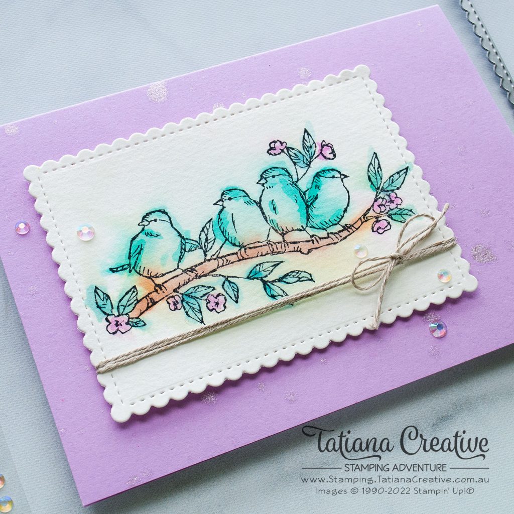 Tatiana Creative Stamping Adventure - Loose Watercolouring Hand Made Card using Free As A Bird stamp set from Stampin' Up!®