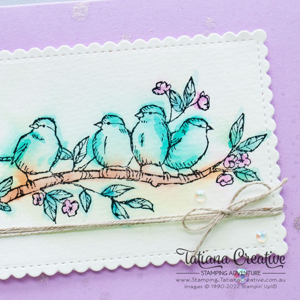 Tatiana Creative Stamping Adventure - Loose Watercolouring Hand Made Card using Free As A Bird stamp set from Stampin' Up!®