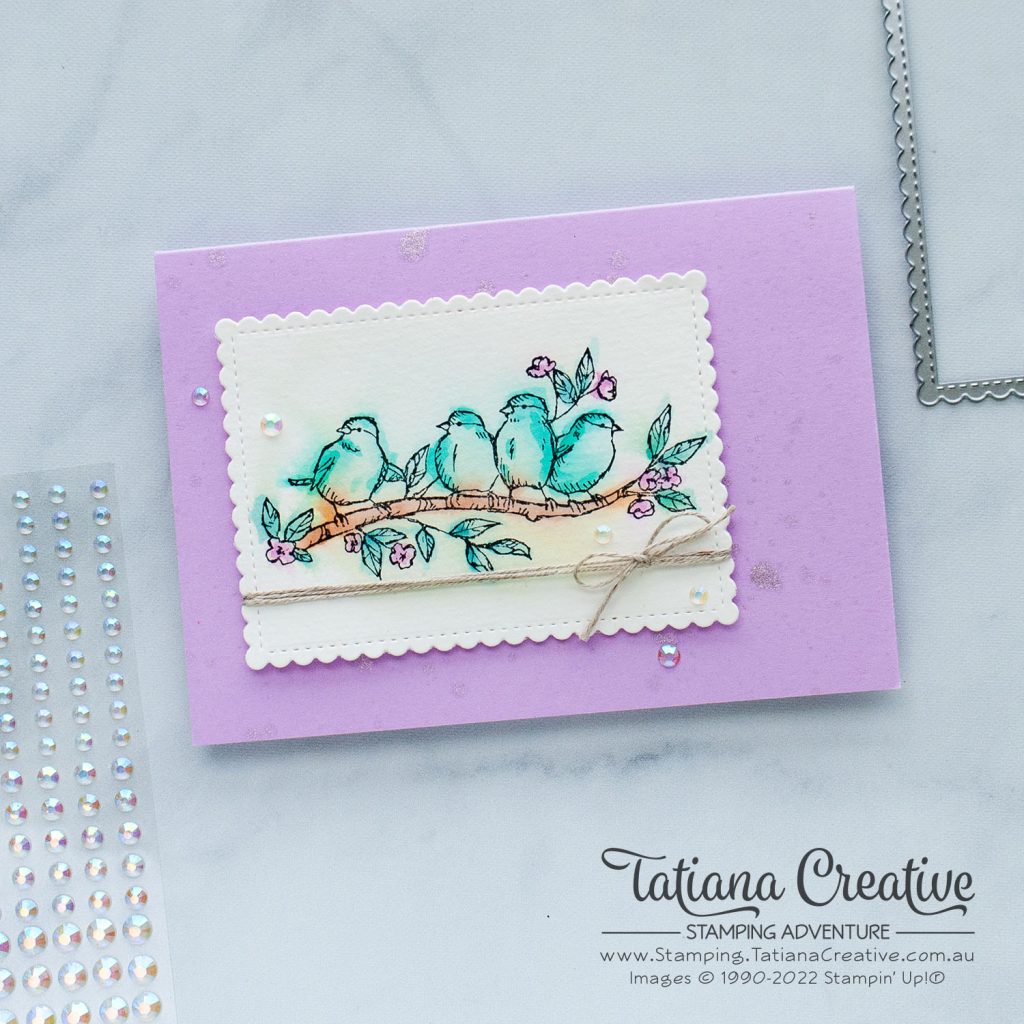 Tatiana Creative Stamping Adventure - Loose Watercolouring Hand Made Card using Free As A Bird stamp set from Stampin' Up!®