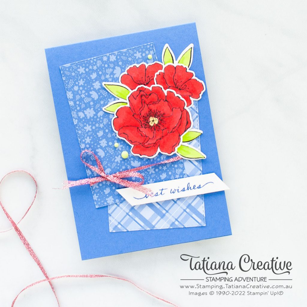 Tatiana Creative Stamping Adventure - Best Wishes card using Happiness Abounds Bundle from Stampin' Up!®