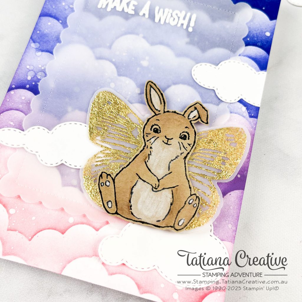 Tatiana Creative Stamping Adventure - Bunny Fairy Card using Butterfly Brilliance and Easter Bunny stamp sets both from Stampin' Up!®