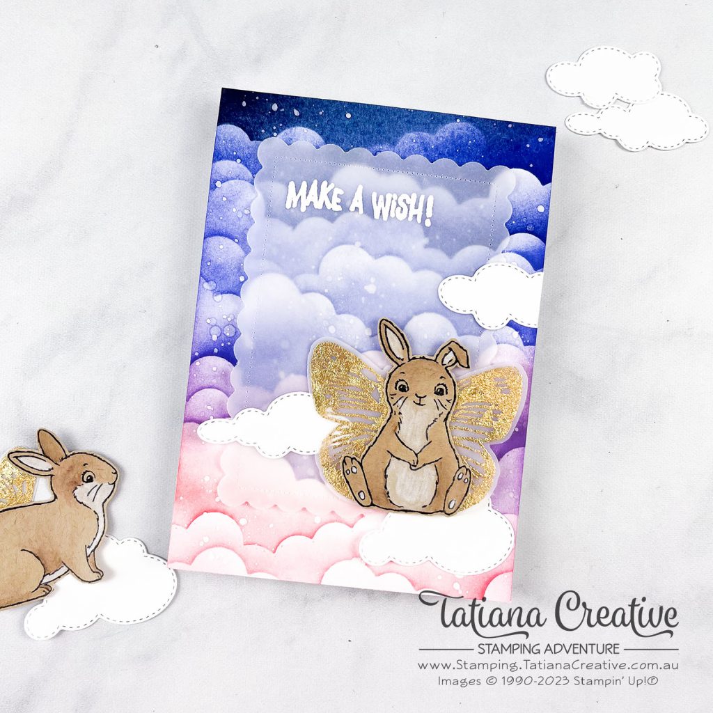 Tatiana Creative Stamping Adventure - Bunny Fairy Card using Butterfly Brilliance and Easter Bunny stamp sets both from Stampin' Up!®